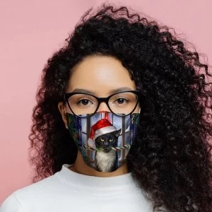 Image of Jingle Bells Christmas Santa Beard Reusable Face Covering - Large