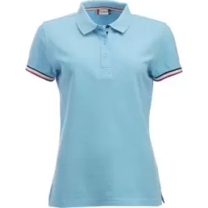 Image of Clique Womens/Ladies Newton Polo Shirt (XL) (Sky Blue)