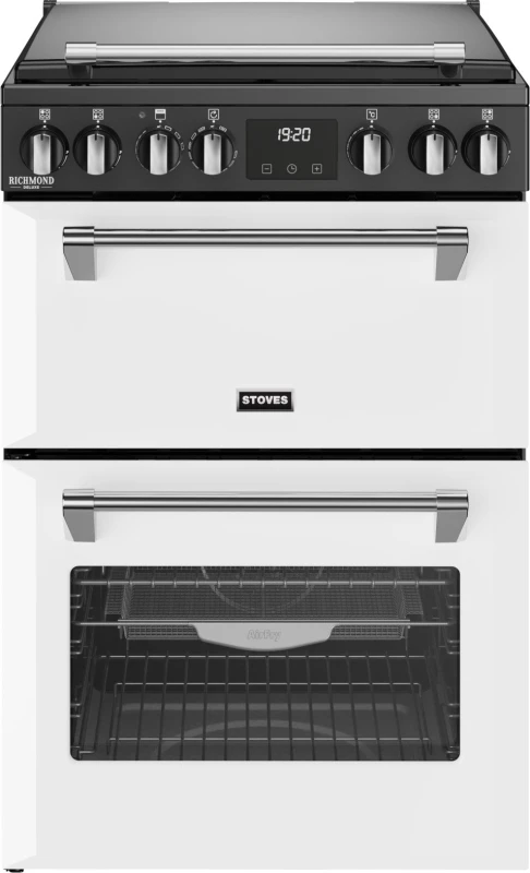 Image of Stoves 60cm wide Double Oven Dual Fuel Richmond DX MRA 60DF Mini Range Cooker - Ice White - A/A Rated