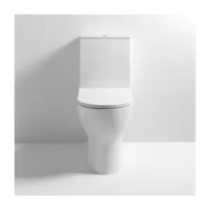 Image of Freya Rimless Flush to Wall Close Coupled Toilet 612mm Projection - Sandwich Soft Close Seat - Nuie