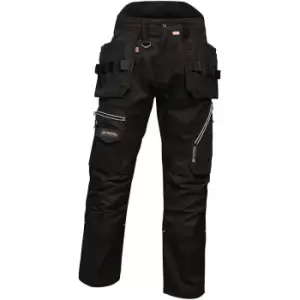 Image of Regatta Mens Execute Holster Premium Work Trousers (32R) (Black) - Black
