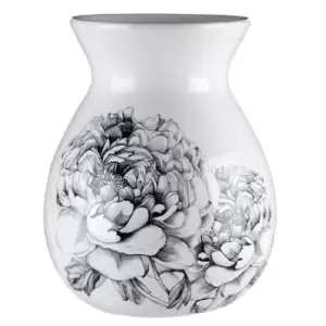 Image of Premier Housewares Medium Bloom Vase - Dolomite White/Black