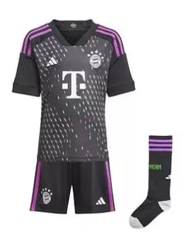 Image of adidas Bayern Mini Kit 23/24 Away Full Kit, Black, Size 3-4 Years