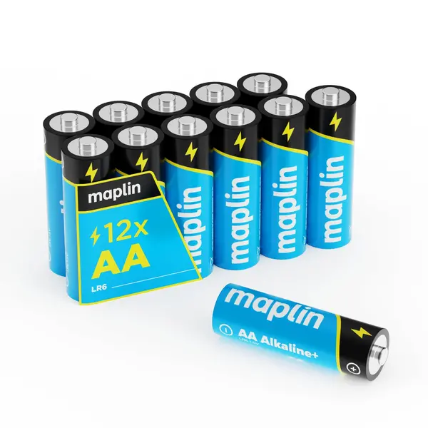 Image of Maplin Maplin AA LR6 7 Year Shelf Life High Performance 1.5V Alkaline Batteries (Pack of 12) L47X12