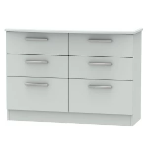 Image of Robert Dyas Fourisse Ready Assembled 6-Drawer Midi Chest of Drawers