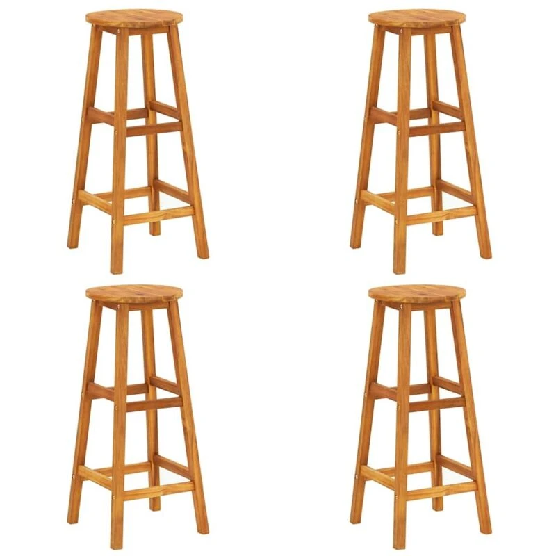 Image of VIDAXL Bar Stools 4 pcs Solid Acacia Wood Vidaxl 8720286107782