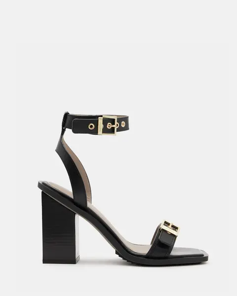 Image of AllSaints Pamela Leather Heel Sandals