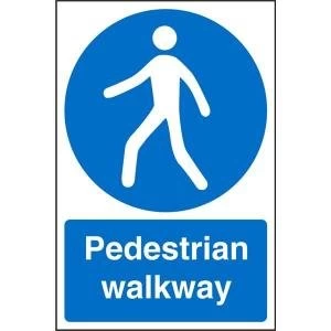 Image of Warehouse Sign 400x600 1mm Plastic Pedestrian walkway Ref