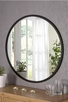 Image of Round wall mirror Black 50cm