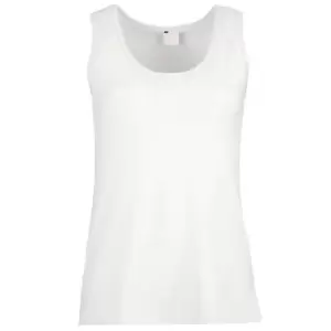 Image of Womens/Ladies Value Fitted Sleeveless Vest (Large) (Snow)