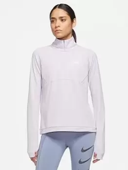 Image of Nike Running Icon Clash Pacer Half Zip Top - Light Pink Size XS Women