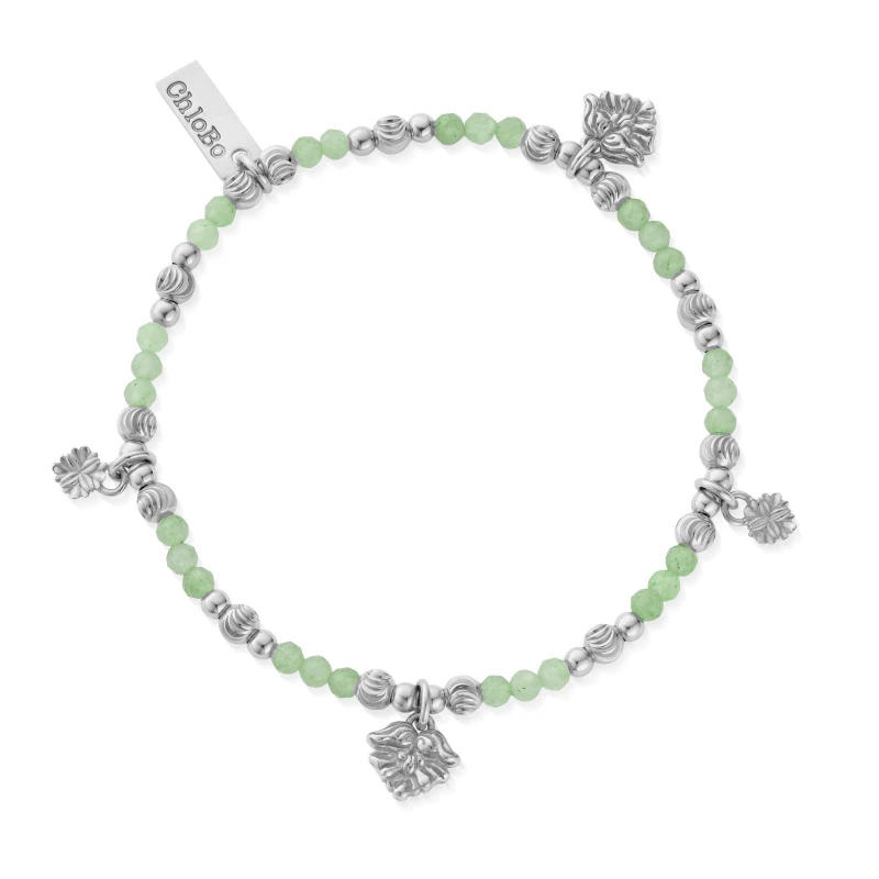 Image of ChloBo Forever Blooming Silver Aventurine Bead Bracelet SBAMC34163418 Silver female