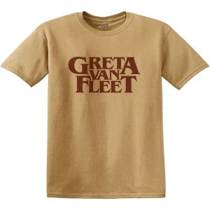 Image of Greta Van Fleet - Logo Unisex Medium T-Shirt - Yellow
