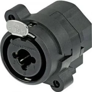 Image of XLR connector Sleeve socket straight pins Number of pins 3 Black Neutrik NCJ6FI S