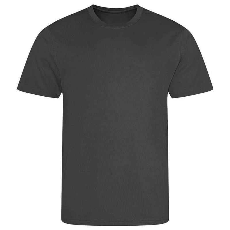 Image of AWDis Cool Mens Plain Blue T-Shirt in Charcoal Size: Small Charcoal Male S