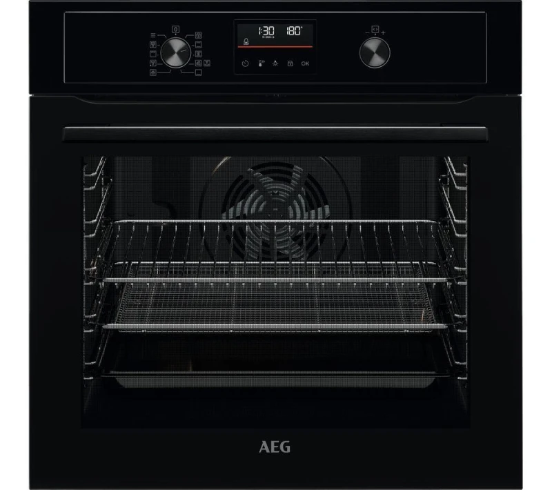 Image of AEG BEX535A61B 3000 Air Fry Electric Single Oven - Black 949497051 Black