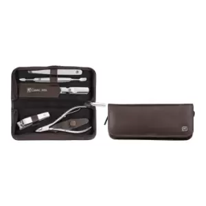 Image of ZWILLING Classic Inox 5-pcs Calf leather Zip fastener case brown