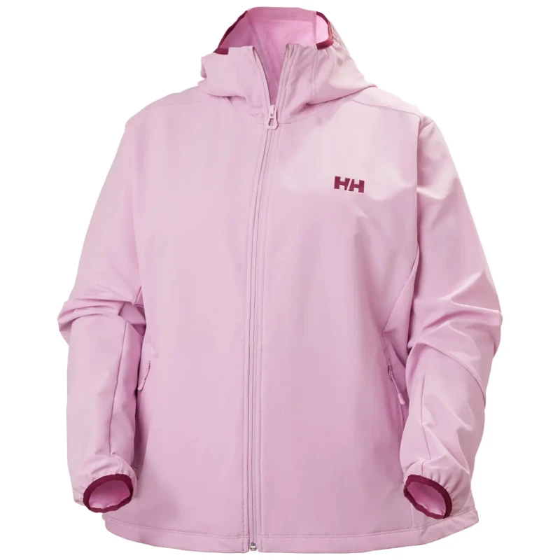 Image of Womens hooded hiking jacket Helly Hansen Cascade Shield Plus Rose Female 1X
