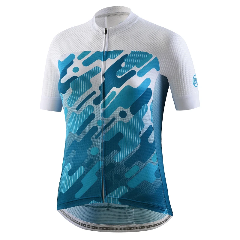 Image of Bicycle Line Womens Arya Short Sleeve Cycling Jersey White/Turqoise female 8 (XS)