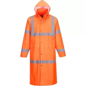 Image of Portwest Long Length Hi Vis Coat Orange M