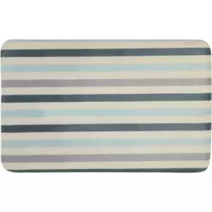 Image of Bath Mats Non Slip Colourful Bath Mat Stylish Stripe Design Rectangular Shaped Mats For Bathroom With Soaking Ability 80 x 50 x 1 - Premier Housewares