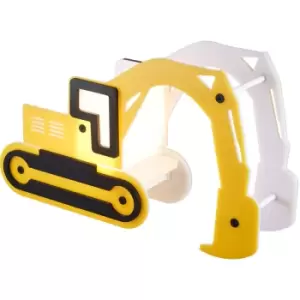 Image of Glow Digger Table Lamp LED Children's Bedside Light - Yellow, Black - Litecraft