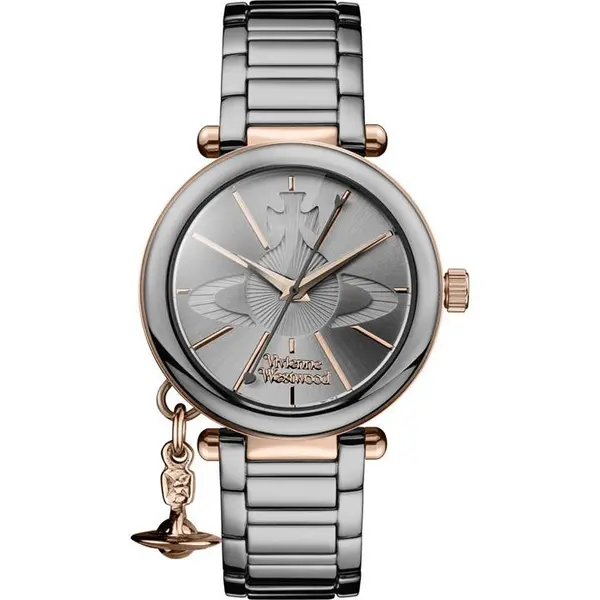 Image of Vivienne Westwood Ladies Vivienne Westwood Kensington Watch Analogue Quartz Watches One Size Rose Gold, Silver and Grey 42681890000