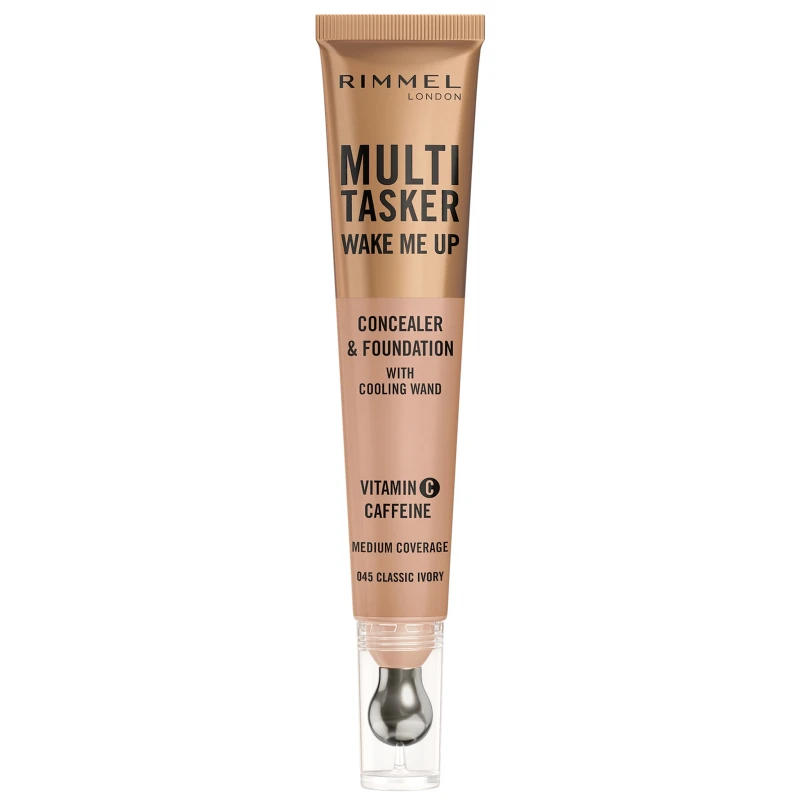 Image of Rimmel Multi-Tasker Wake Me Up Foundation and Concealer 20ml (Various Shades) - 045 Classic Ivory