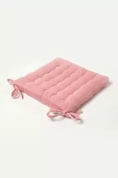 Image of Quilted Velvet Chair Pad, 40 x 40 cm