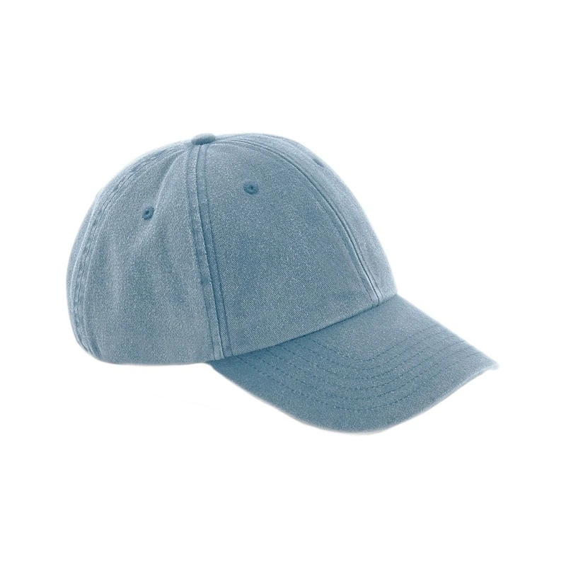 Image of Beechfield Beechfield Men Vintage Low Profile Cap in Mid Blue Mid Blue One Size Male 5059444612480