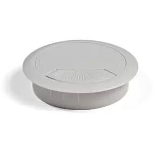 Image of Emuca - pc Computer Desk Plastic Grommet 60mm - Colour Grey - Pack of 2