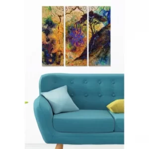 Image of MDF315813197 Multicolor Decorative MDF Painting (3 Pieces)