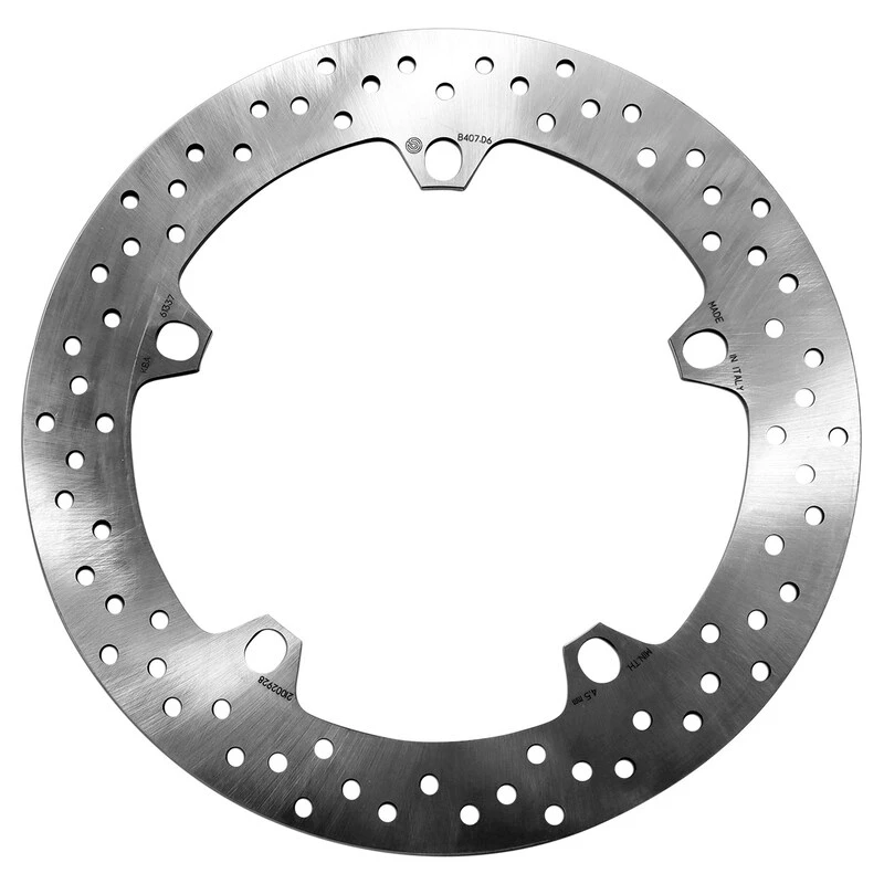 Image of BREMBO 68B407D6 Brake disc PRIME - Serie-Oro - Fixed Disc Front, Perforated Brake Disc (82)