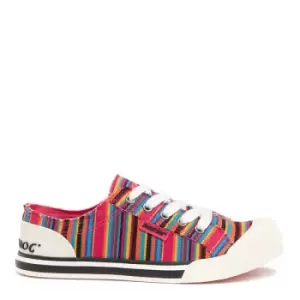 Image of Rocket Dog Jazzin Multi Aloe Stripe Trainers