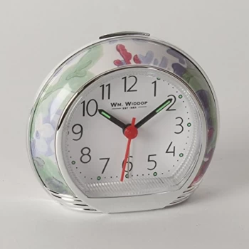 Image of Round Alarm Clock - Green Flower
