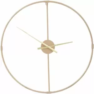 Image of Wall Clock Gold Frame / Gold Finish Frame Clocks For Living Room / Bedroom / Contemporary Style Round Shaped Design Metal Clocks For Hallways 3 x 60