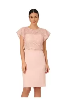Image of Sequin Guipure Crepe Dress