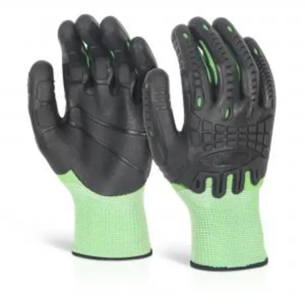 Image of Beeswift Cut Resistant Fully Coated Impact Glove Green S Pair GZ62GS BESWGZ62GS