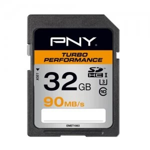 Image of PNY Turbo Performance memory card 32GB SDHC Class 10 UHS-I
