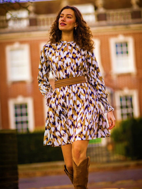 Image of Brakeburn Womens Hunter Dress in Brown Size: 8 Brown Female 8