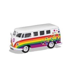 Image of Peace Love and Wishes Volkswagen Campervan Corgi 1:43 Model Van
