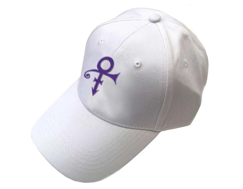 Image of Prince Purple Symbol Baseball Cap White unisex
