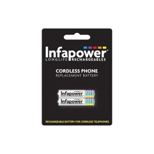 Image of Infapower Rechargeable Ni-MH Battery for Cordless Telephones 2 x AAA 1.2v 700mAh