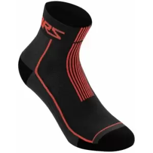 Image of Alpinestars Summer Socks 9 2020: Black/Bright Red S Ap17011201303S