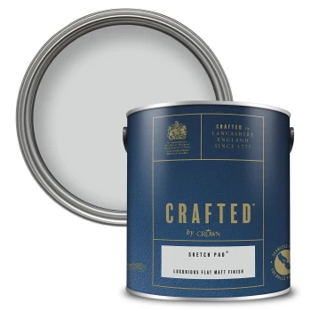 Image of CRAFTED by Crown Flat Matt Interior Wall, Ceiling and Wood Paint - Sketch Pad - 2.5L