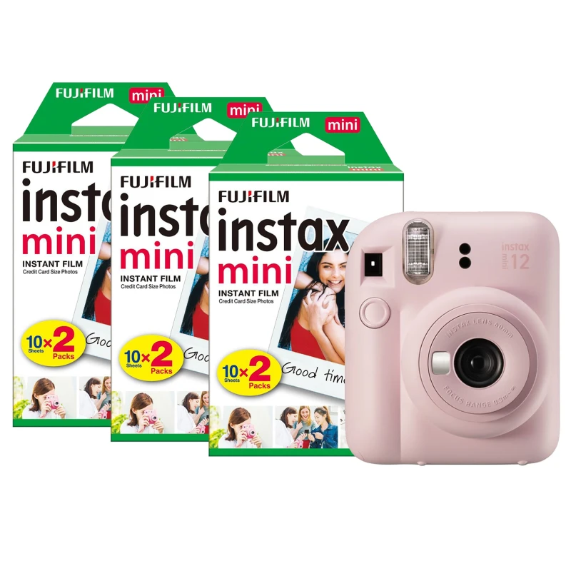 Image of Fujifilm Fujifilm Instax Mini 12 Instant Camera - Blossom Pink (Camera + 60 Shot Pack) 16806107+3x2PK