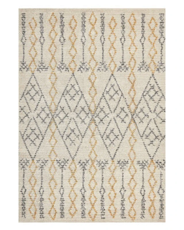 Image of Beliani Rug Kadapa Beige 140 X 200 Cm Cotton