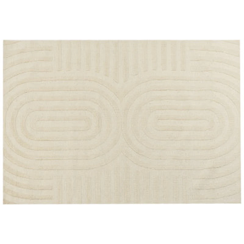 Image of Beliani Rug Mastung Beige 160 X 230 Cm Wool
