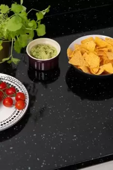 Image of D-C-Fix Black Granite Effect Sticky Back Plastic - Size: 90cm x 2.1m