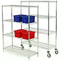 Image of Slingsby Wire Shelving Kit 1219 x 610 x 1590mm Bright Chrome